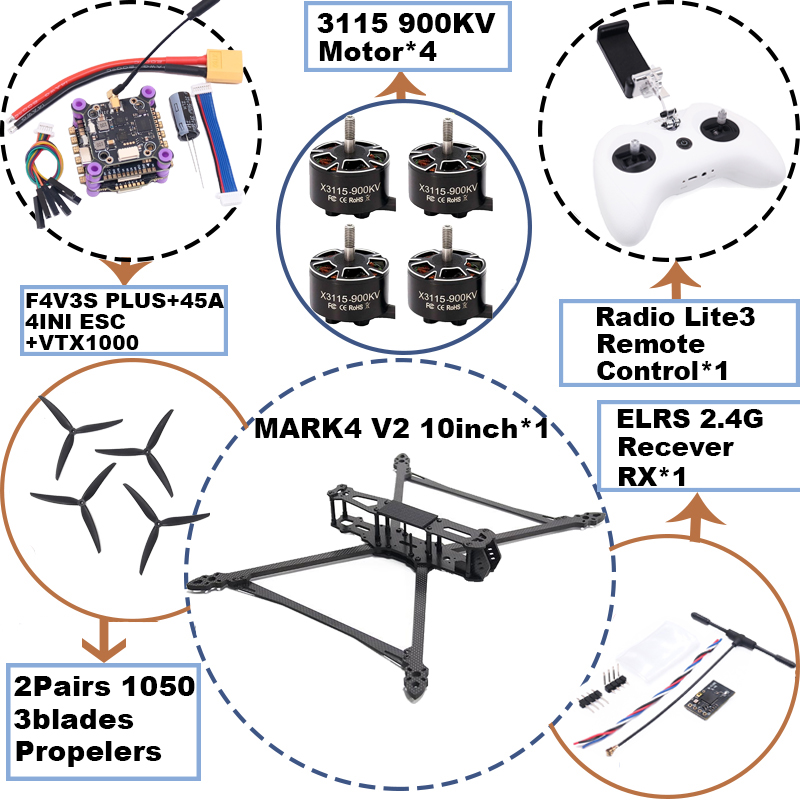 MARK4 V2 10inch F4V3S/F4V3S PL - Radiomaster Ranger 2.4Ghz Elrs Module ulasan dan harga
